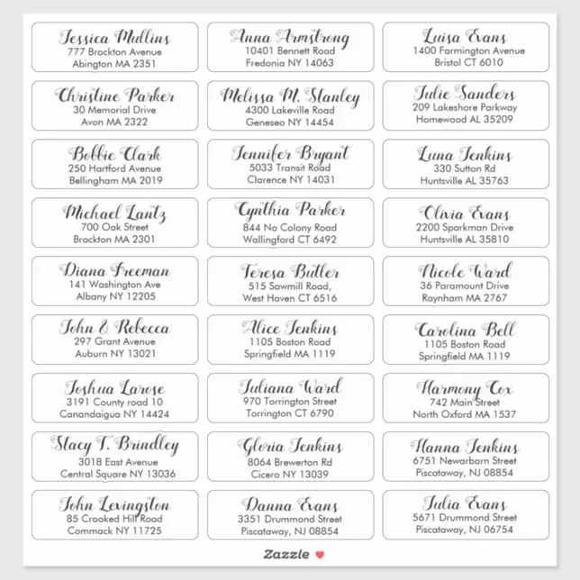 Create Your Own Wedding Guest Address Sticker | Zazzle