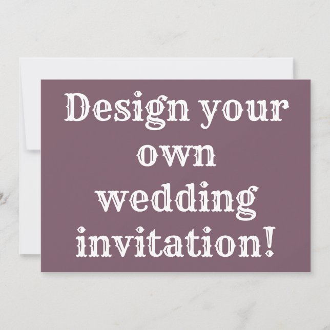 Create your own wedding invitation (Front)