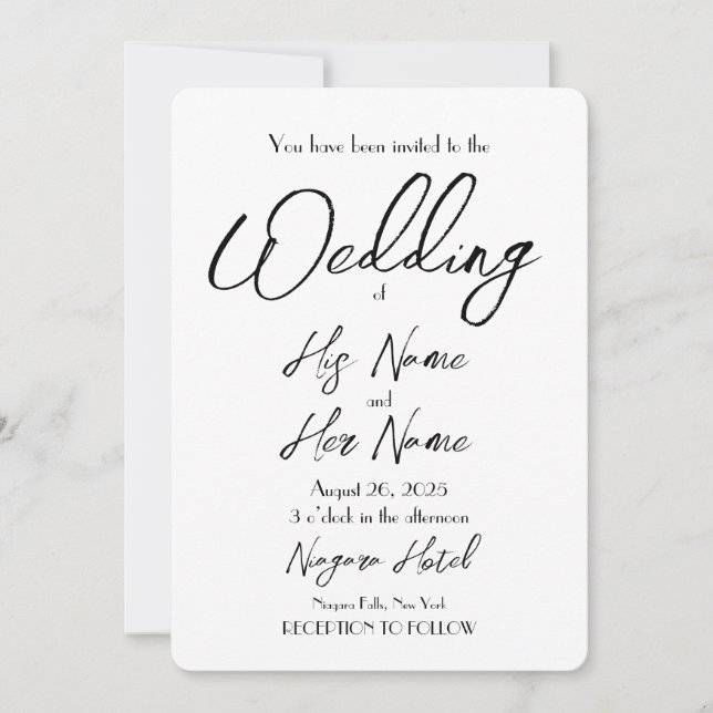 Create Your Own Wedding Invitation (Front)
