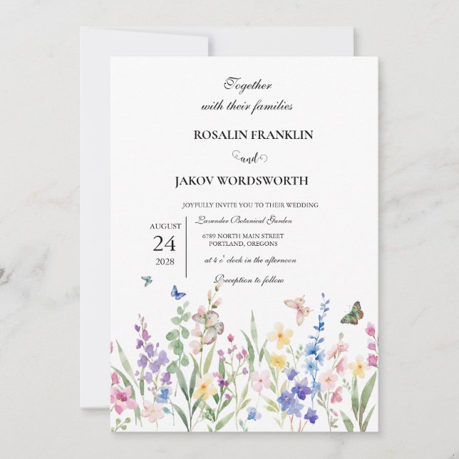 Create Your Own wedding Invitation card (Front)