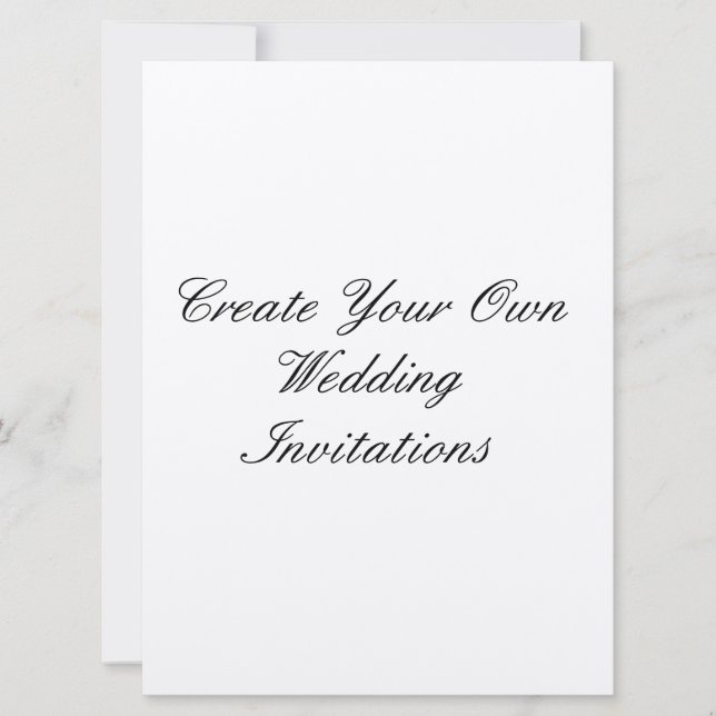 Create Your Own Wedding Invitations  6.5" x  8.75" (Front)