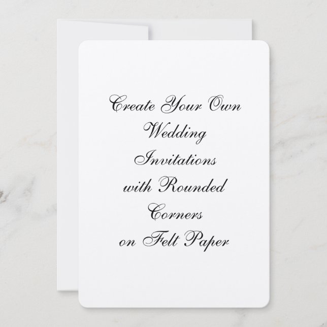 Create Your Own Wedding Invitations Felt 5" x 7" (Front)