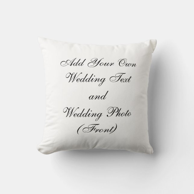 Create Your Own Wedding Keepsake Pillows (Front)