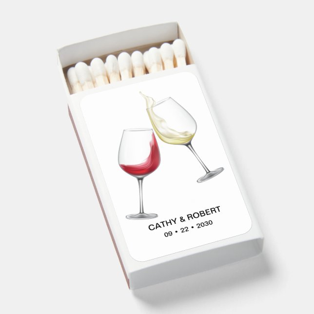 Create Your Own Wedding Party Supplies Matchboxes  (Front Open)