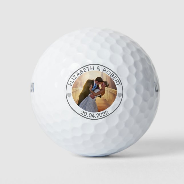 Create Your Own Wedding Personalized Photo Golf Balls (Front)