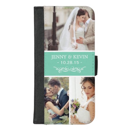 Create Your Own Wedding Photo Collage Iphone 8/7 Plus Wallet Case