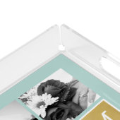 Create Your Own Wedding Photo Collage Monogram Acrylic Tray (Corner)