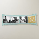 Create Your Own Wedding Photo Collage Monogram Body Pillow (Back)
