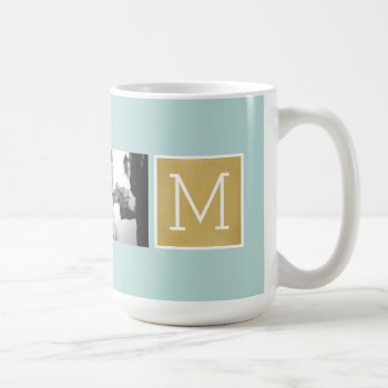 Create Your Own Wedding Photo Collage Monogram Coffee Mug by JustWeddings at Zazzle