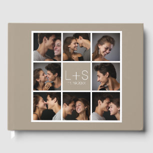 Create Your Own Wedding Photo Collage Monogram Guest Book