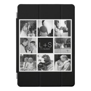 Create Your Own Wedding Photo Collage Monogram iPad Pro Cover