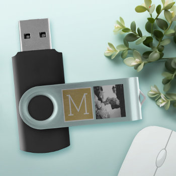 Create Your Own Wedding Photo Collage Monogram Usb Flash Drive by JustWeddings at Zazzle