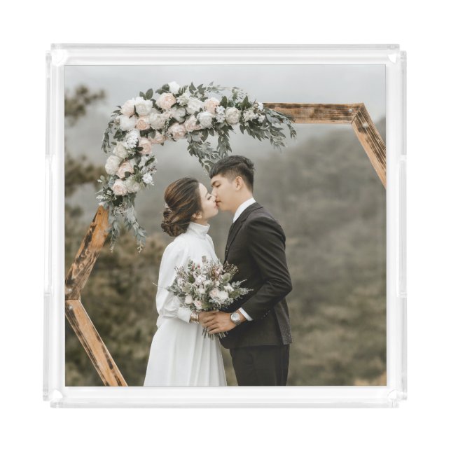 Create Your Own Wedding Photo Couple Acrylic Tray (Front)