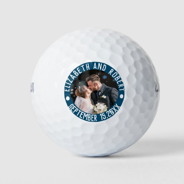 Create Your Own Wedding Photo Favor Golf Balls (Front)