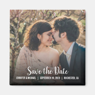 Create your own wedding photo Save the Date Magnet