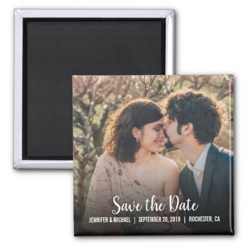 Create your own wedding photo Save the Date Magnet