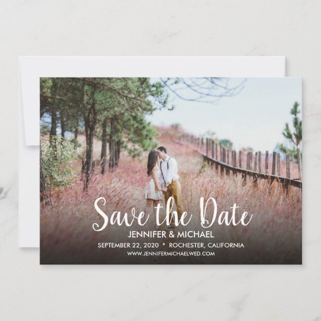 Create your own wedding Save the Date photo (Front)