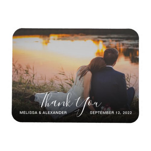 Create your own wedding thank you photo magnet