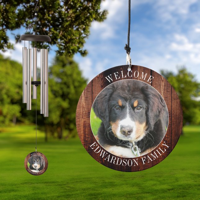Create your own welcome family name photo wind chime  (Outdoor)