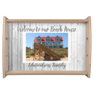Create your own Welcome family summer beach house Serving Tray
