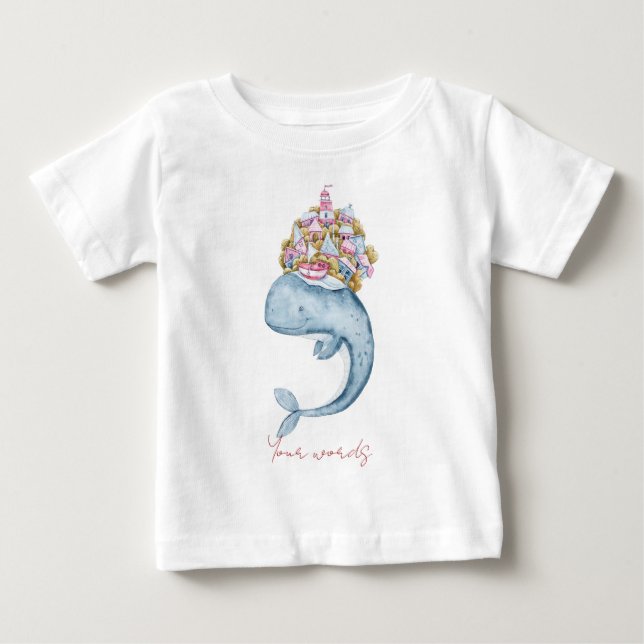 Create Your Own Whale Nautical Town Baby T-Shirt (Front)