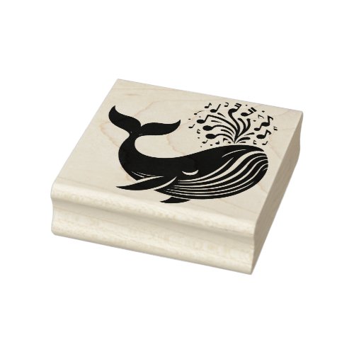 Create Your Own Whale Song Musical Spout Rubber Stamp