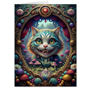 Create Your Own Whimsical Cheshire Cat Card