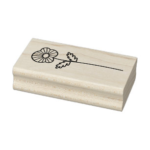 Create Your Own Whimsical Field Flower Blossom Rubber Stamp