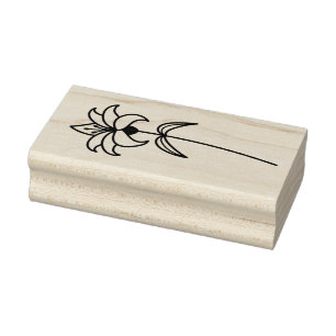 Create Your Own Whimsical Lily Flower Floral Rubber Stamp