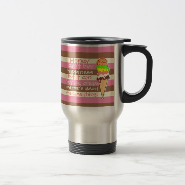 Create Your Own - Whimsical Neapolitan Stripes Travel Mug (Right)
