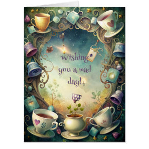Create Your Own Whimsical Tea Party Madness Card