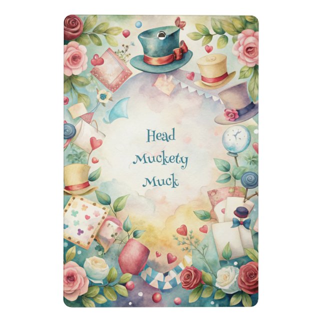 Create Your Own Whimsical Tea Party Madness Mini Clipboard (Back)