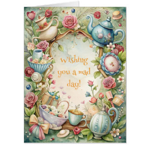 Create Your Own Whimsical Tea Party Spring Card