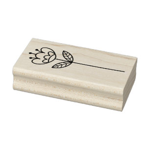 Create Your Own Whimsical Tulip Flower Floral Rubber Stamp