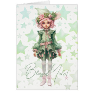Create Your Own Whimsical Winter Elf Child Cards