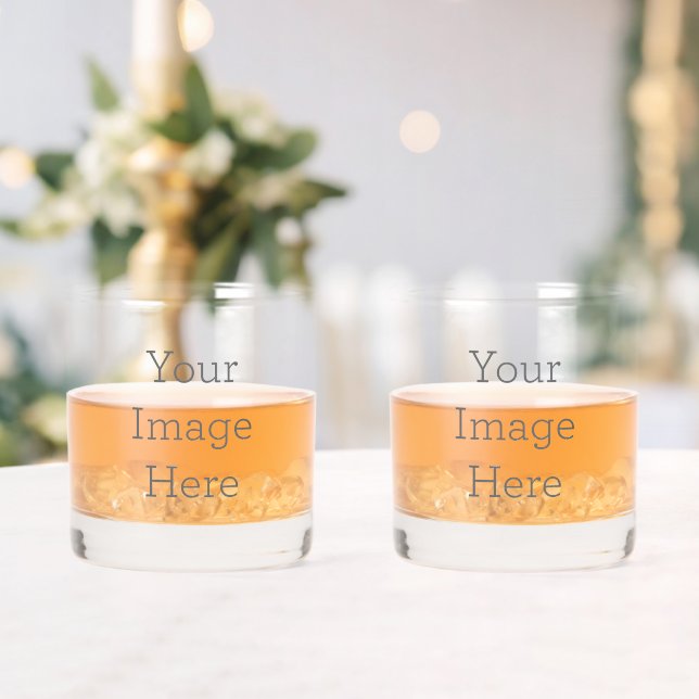 Drinkware Style: Printed Rocks Glass, Set: Set of 2, Size: 12 oz (Insitu (Wedding))