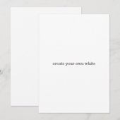create your own white (Front/Back)