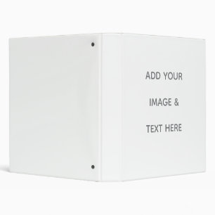 Create Your Own white  3 Ring Binder