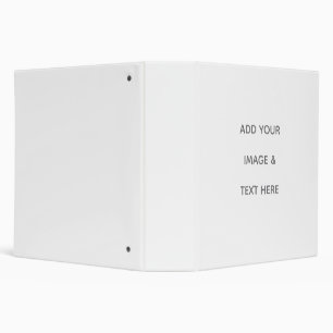 Create Your Own white  3 Ring Binder