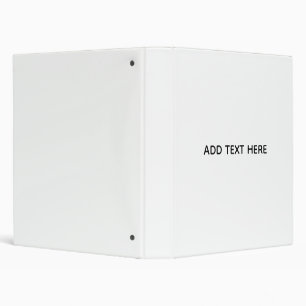 Create Your Own White 3 Ring Binder