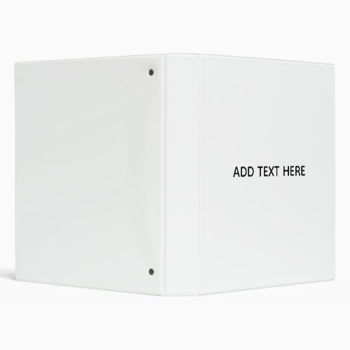 Create Your Own White  3 Ring Binder