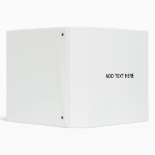 Create Your Own White 3 Ring Binder