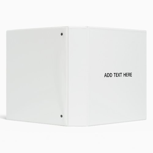 Create Your Own White 3 Ring Binder