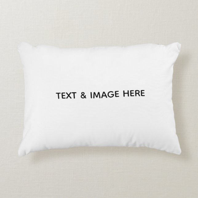 Create Your Own white Accent Pillow (Front)