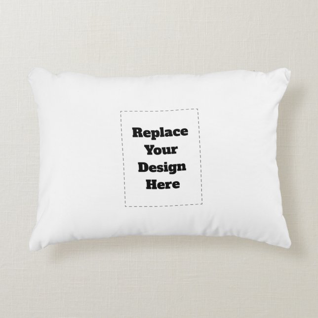 Create Your Own white  Accent Pillow (Front)