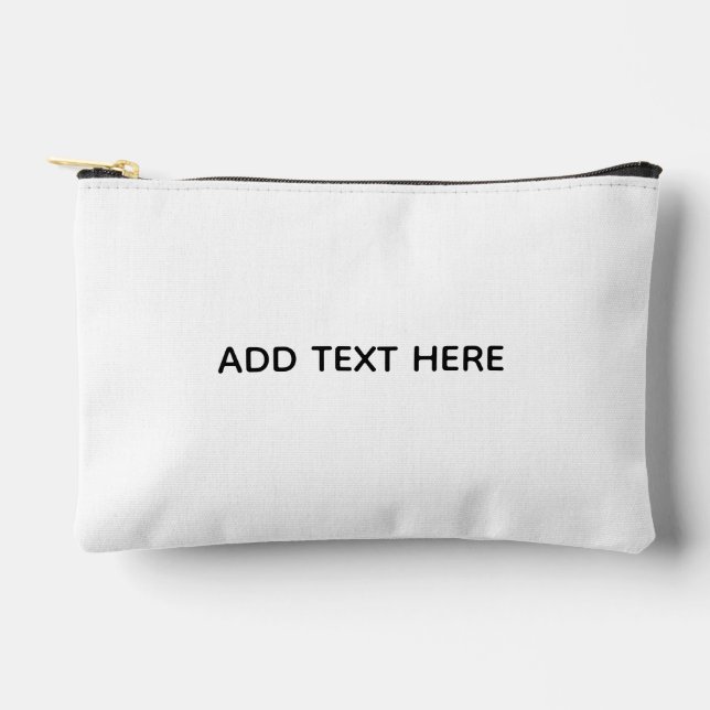 Create Your Own White  Accessory Pouch (Front)