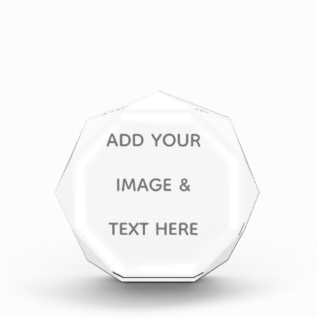 Create Your Own white  Acrylic Award (Front)