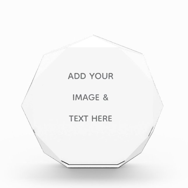 Create Your Own white  Acrylic Award (Front)