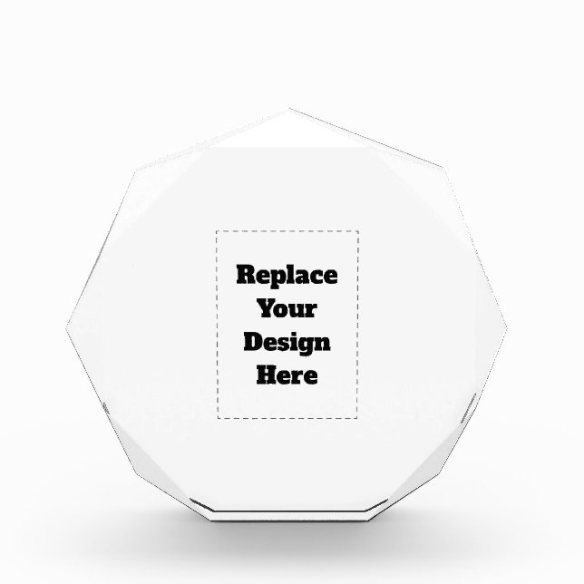 Create Your Own white  Acrylic Award (Front)