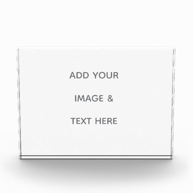 Create Your Own white  Acrylic Award (Front)